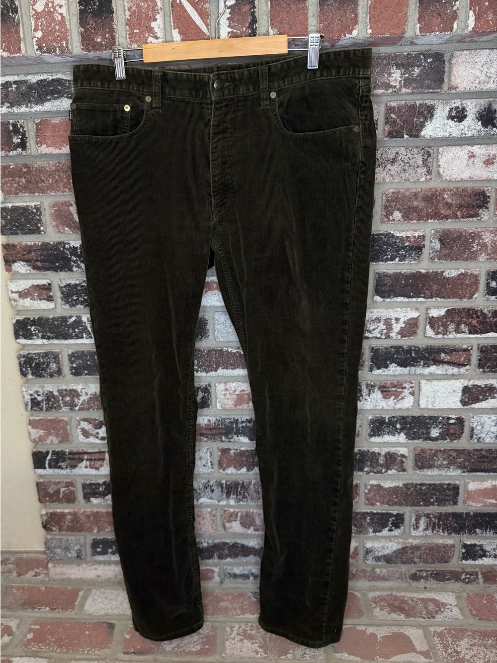 Polo by Ralph Lauren Olive Corduroy Pleated Straight Pants